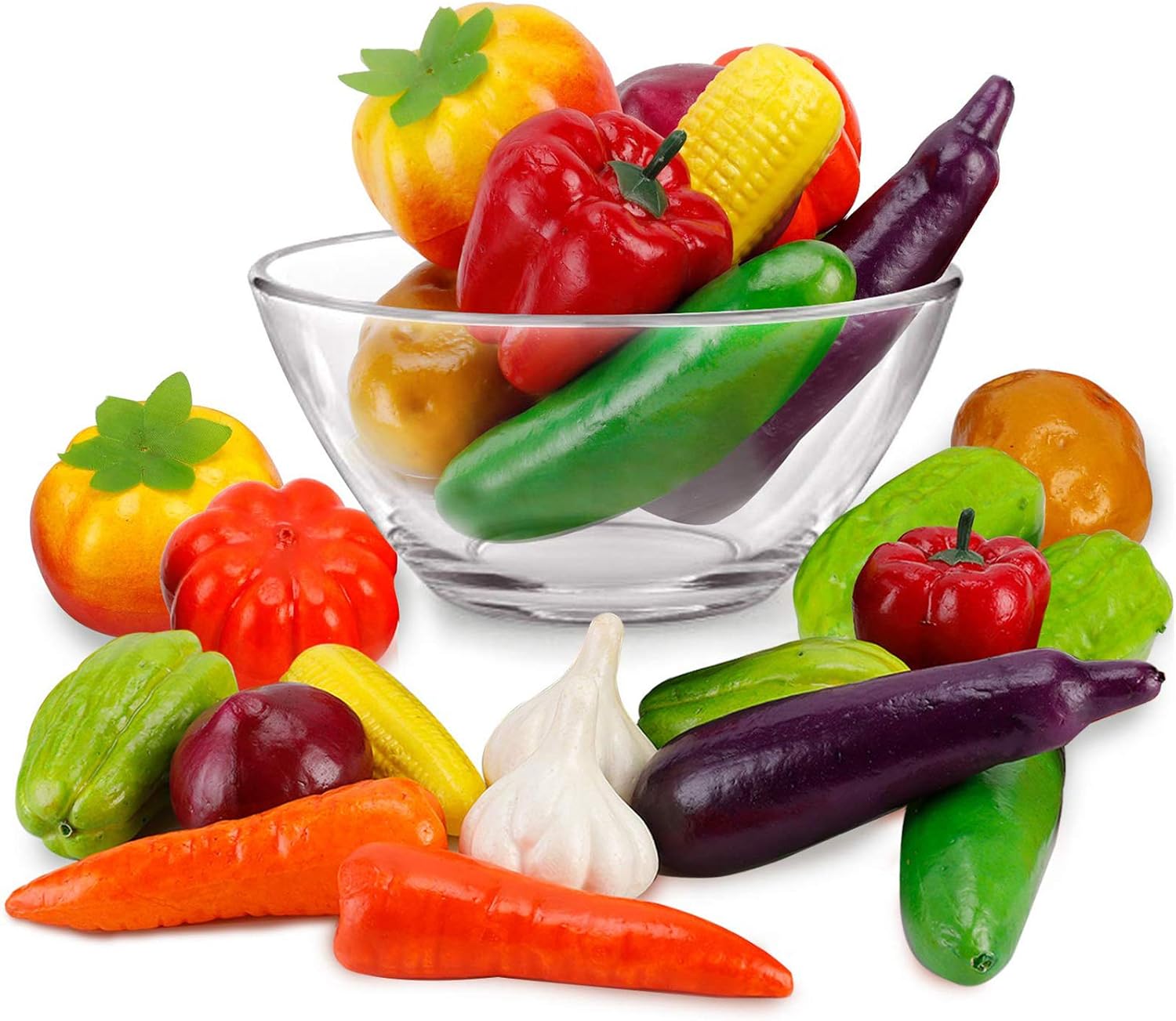 24 PCS Realistic Artificial Vegetables Decor Set