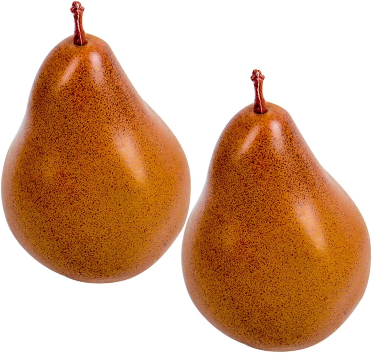 Cabilock 2Pcs Lifelike Fake Pears Artificial Fruit Decor
