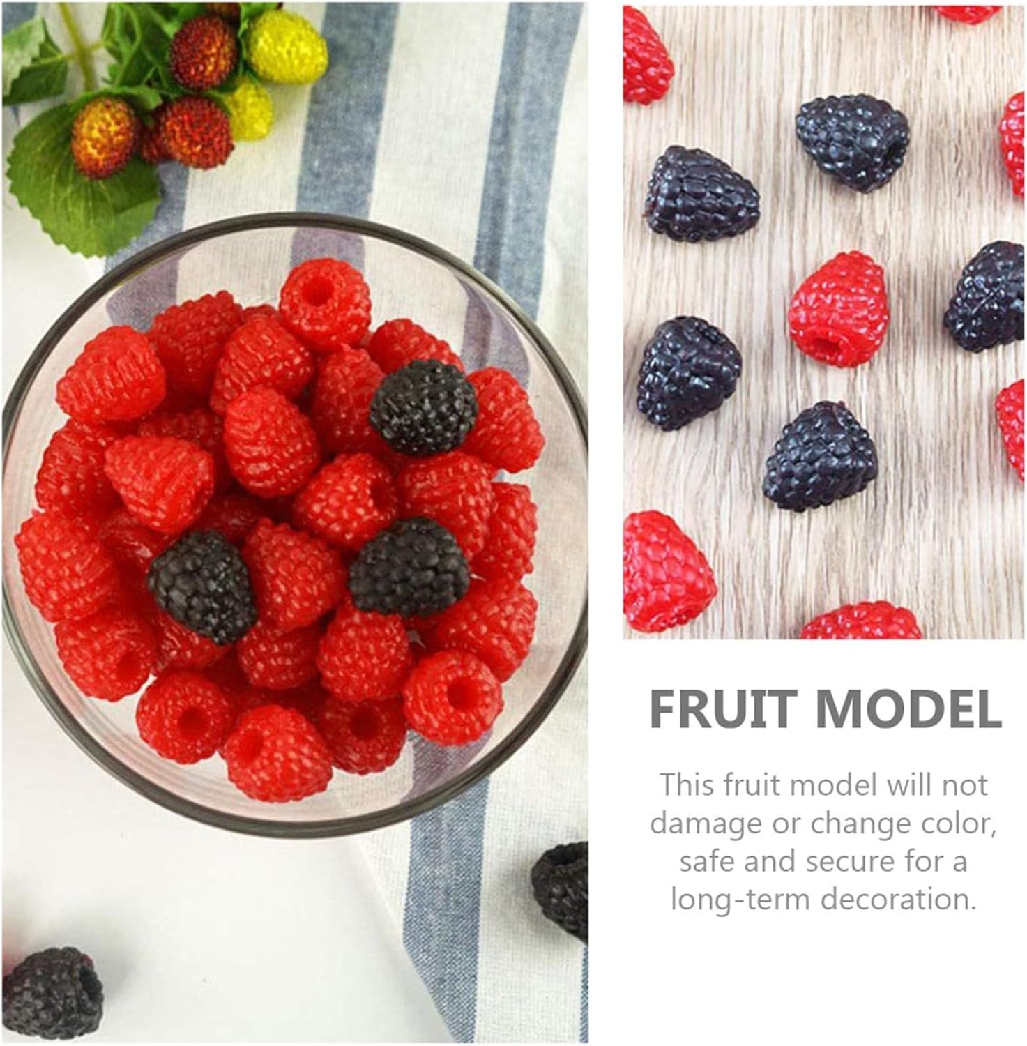 40 PCS Artificial Raspberry Photo Decor Prop
