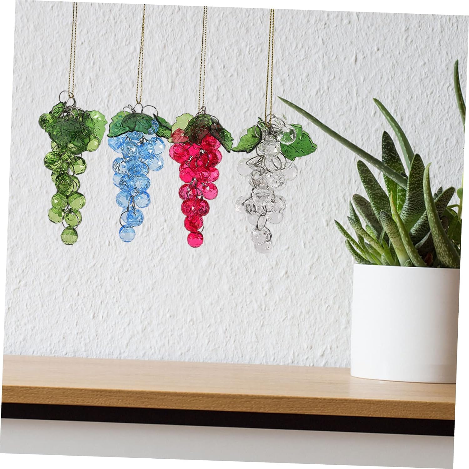 4 Pcs Acrylic Grape Beads Cluster Christmas Decor