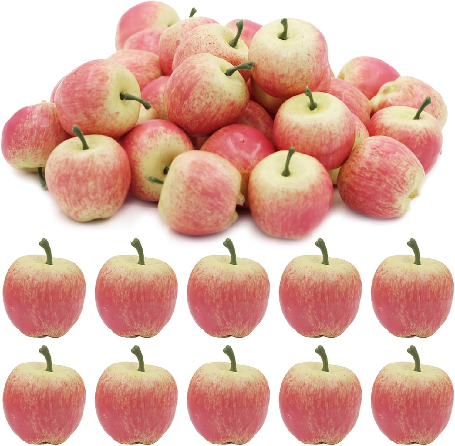 30 Pcs Mini Artificial Pink Apples Decor