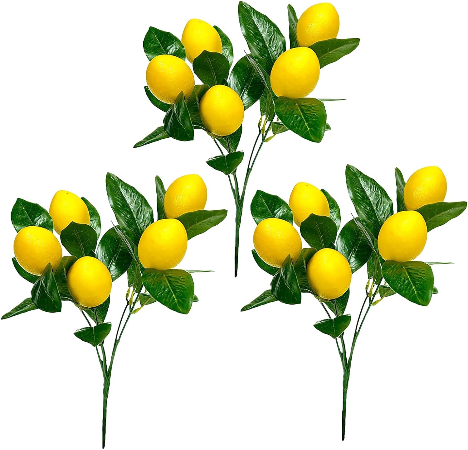 3pcs Artificial Lemon Branches for Home Decor