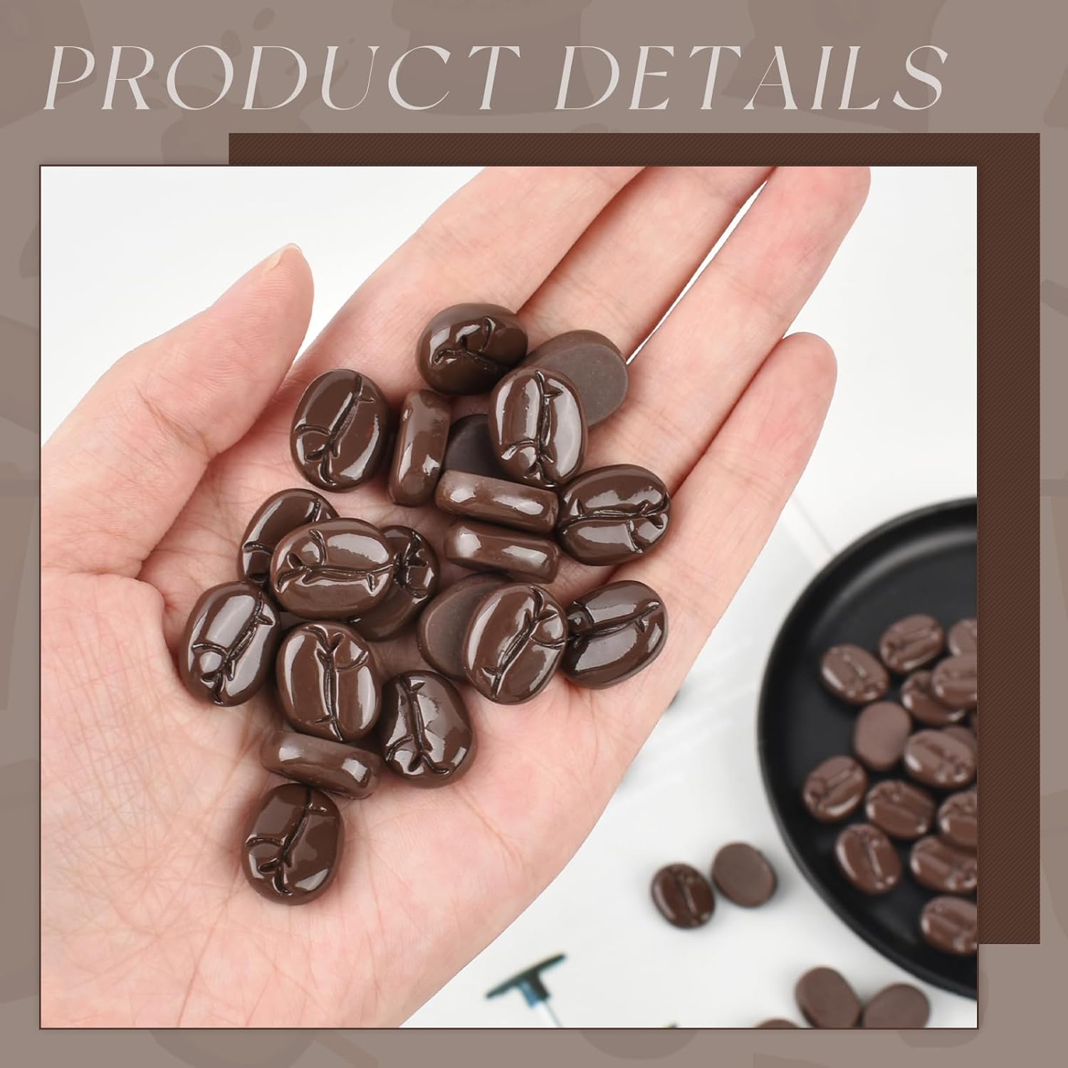 Luckforest Artificial Coffee Beans 130 Pcs Display Props