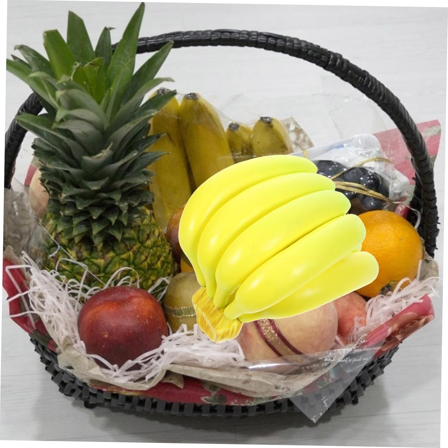 Cabilock Lifelike Banana Cluster Artificial Fruit Decor