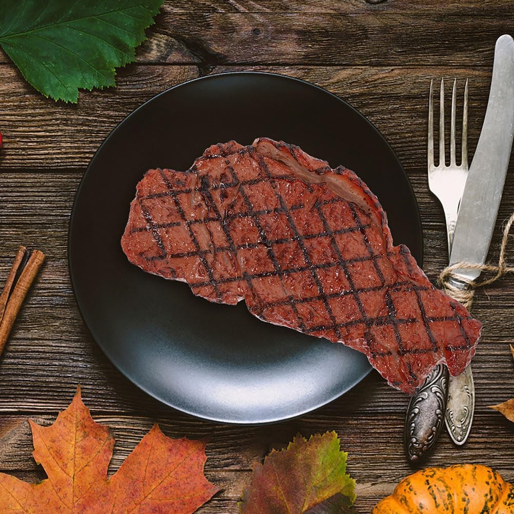 Artificial Fake Steak 2Pcs Realistic Simulation Food Model
