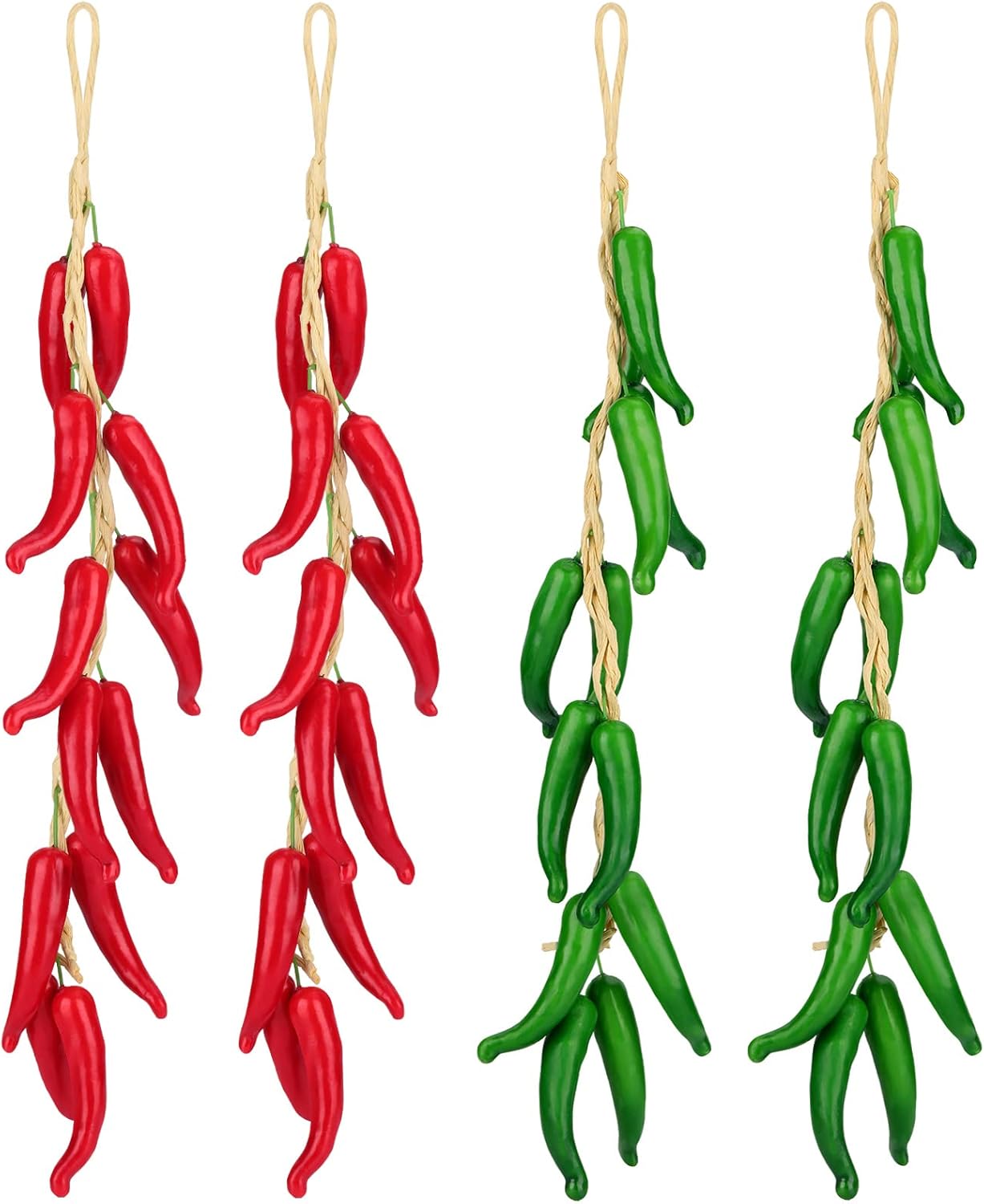 Sotiff 4 Pcs Chili Pepper Decorations Wall Hanging Kitchen Garland