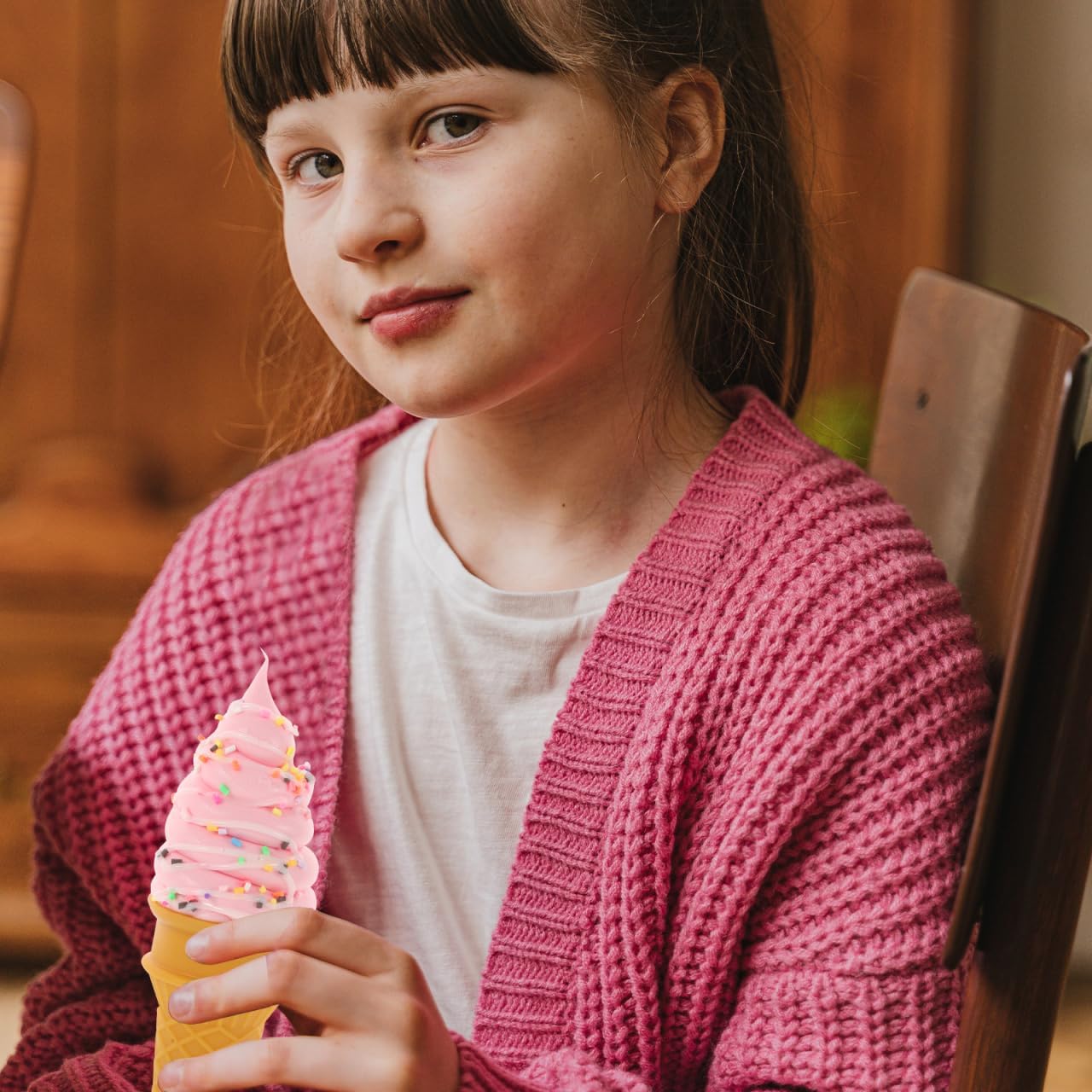 Cabilock Lifelike Ice Cream Cone Artificial Model