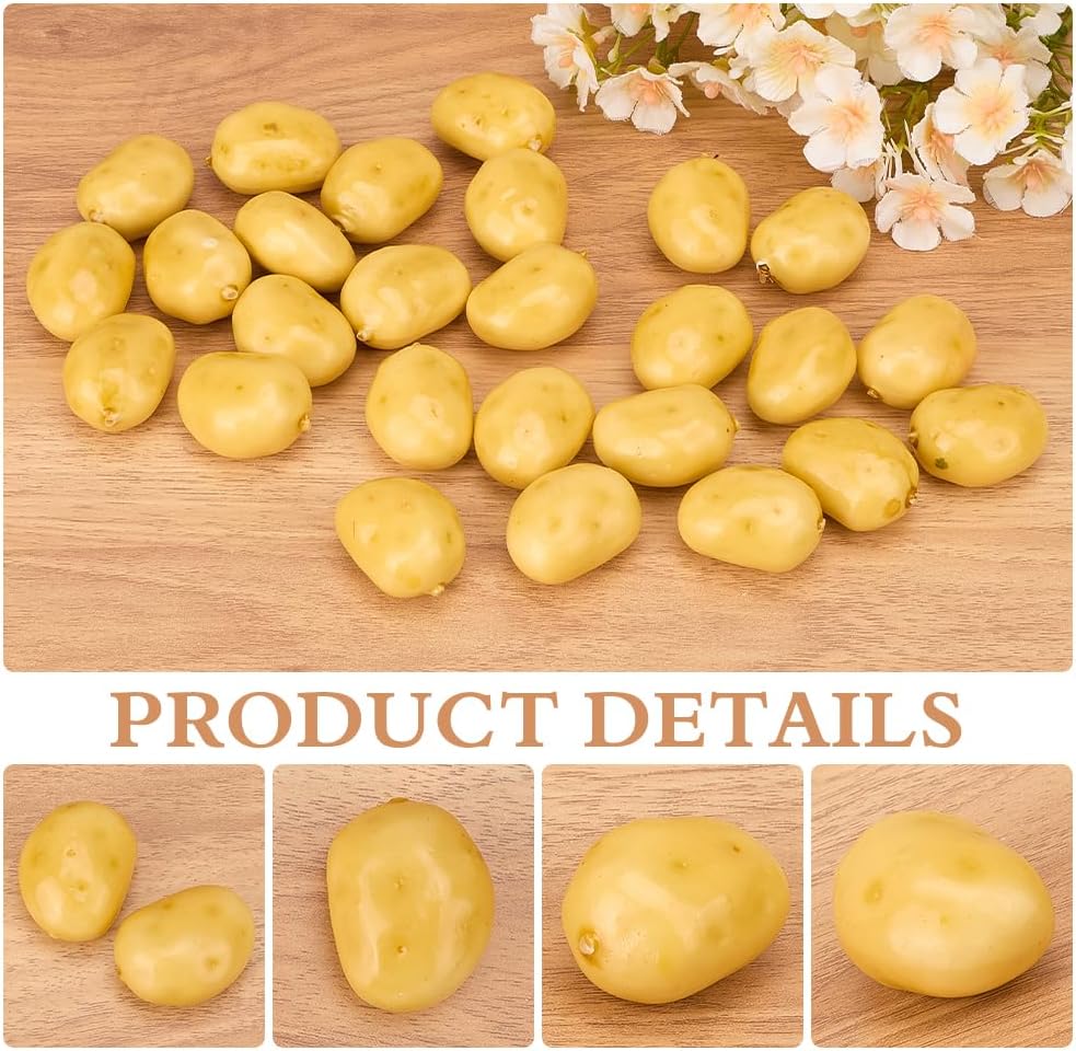 GORGECRAFT 40Pcs Artificial Foam Potatoes Decor Food