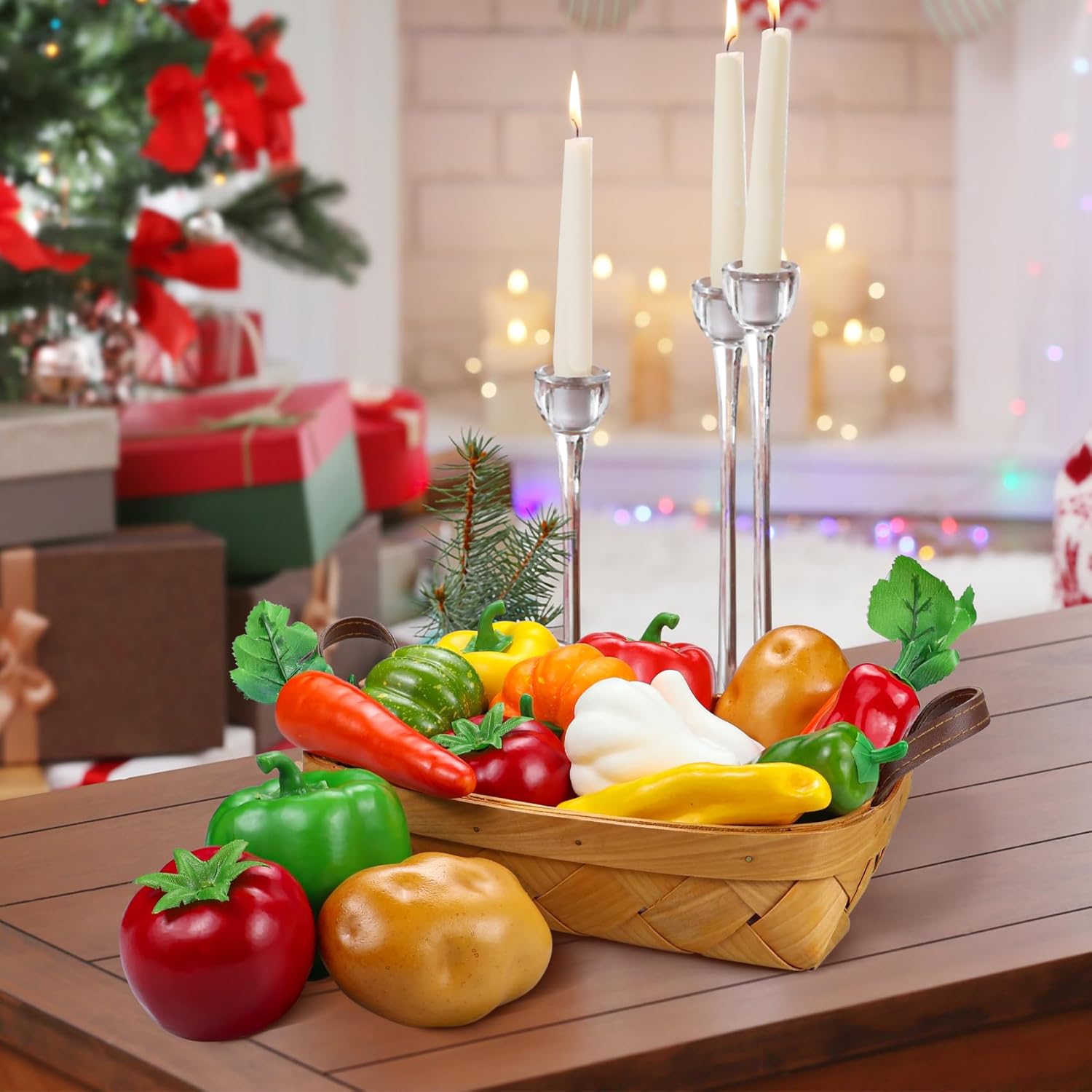 16 Pieces Artificial Vegetable Set for Kitchen Decor