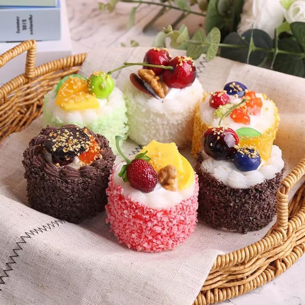 6PCS Artificial Cakes for Decor and Photography