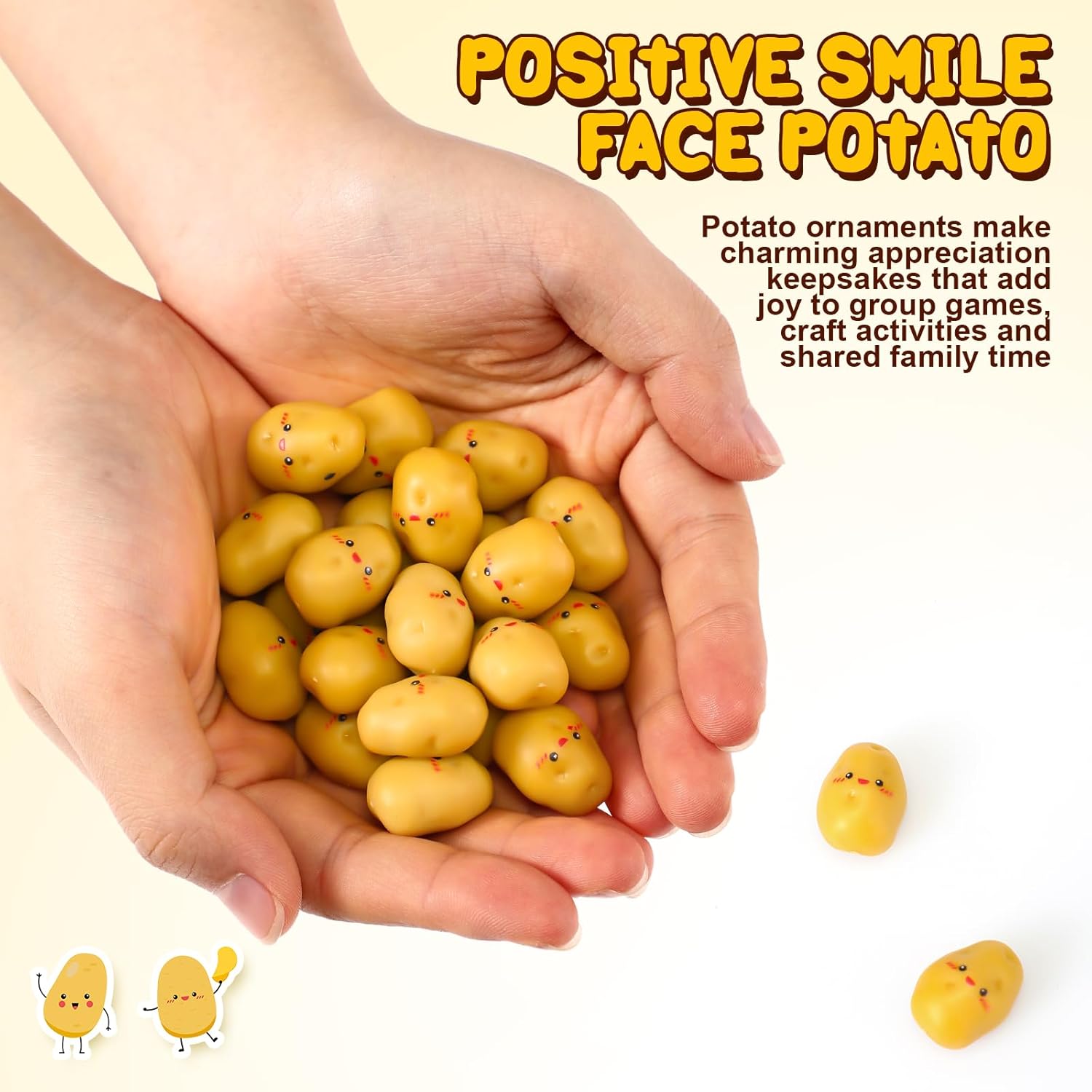 200 Pcs Positive Inspirational Mini Artificial Potato Decor