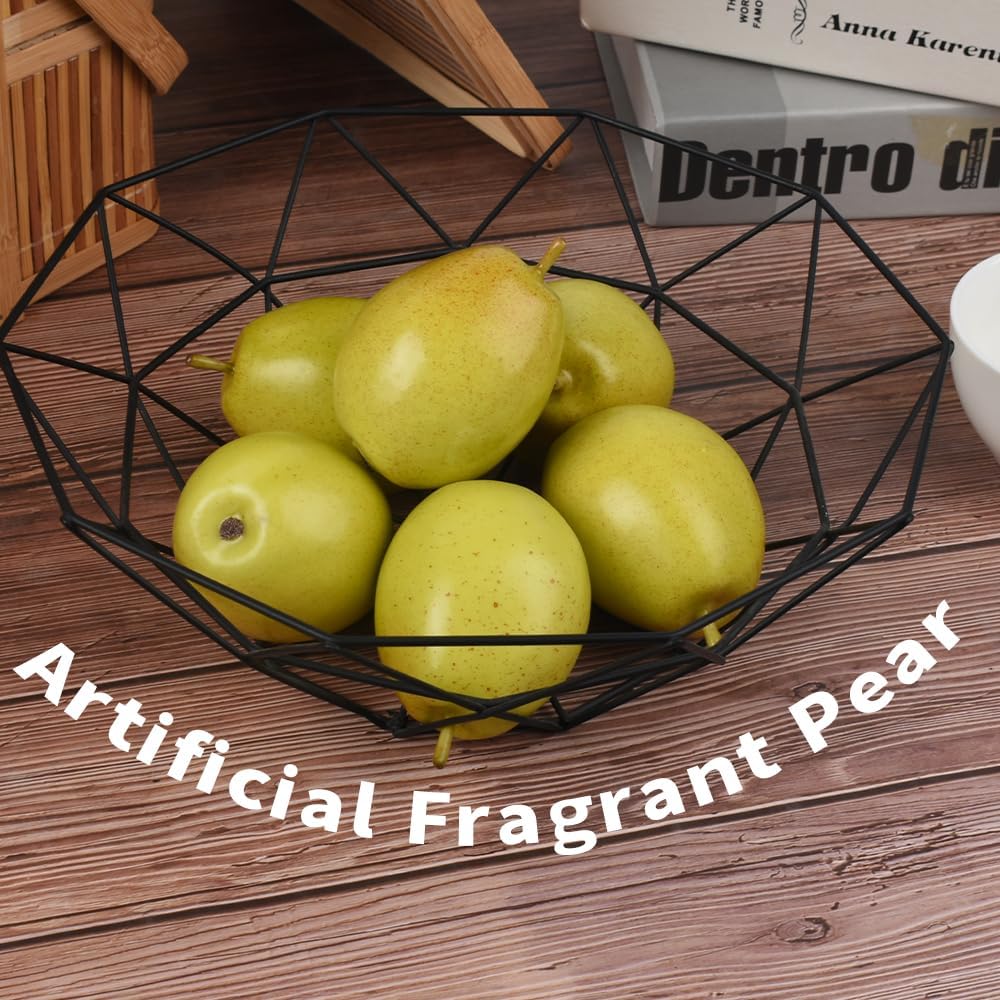 Artificial Fragrant Pears 6PCS for Home Kitchen Decor