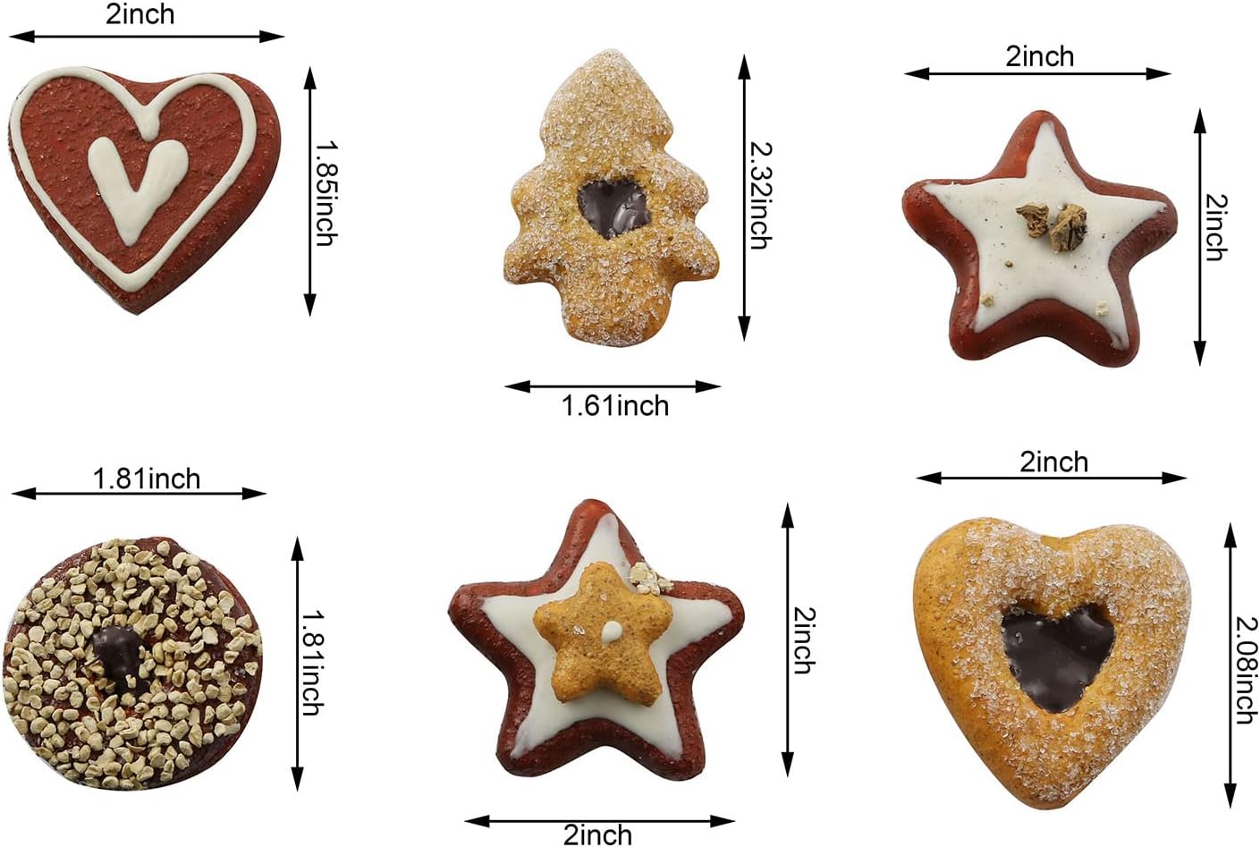 XGNG 6PCS Realistic Artificial Cookie Biscuit Display Decor