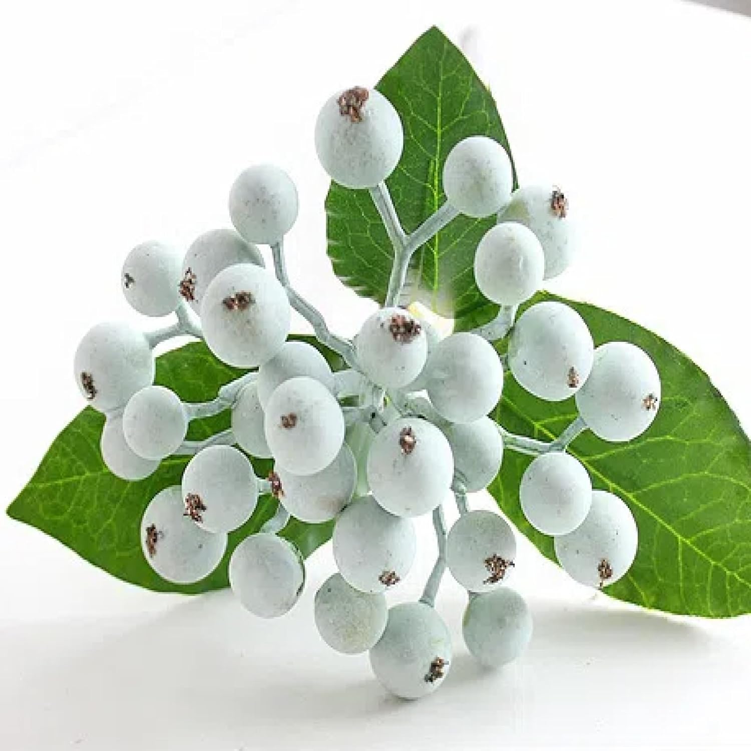 5 Pieces Soft Plastic Artificial Blueberry Flowers with 32 Berries