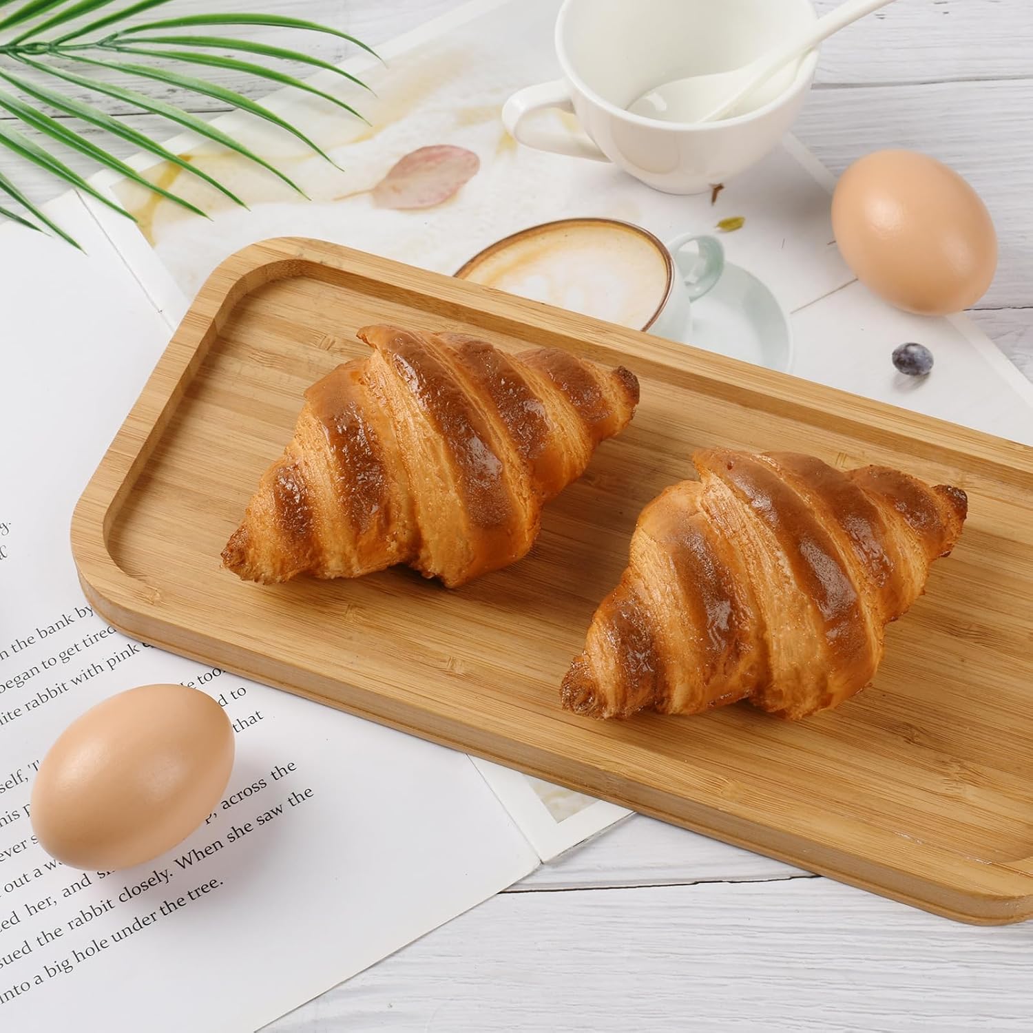Artificial Croissants 2 Pcs Realistic Bakery Display Props