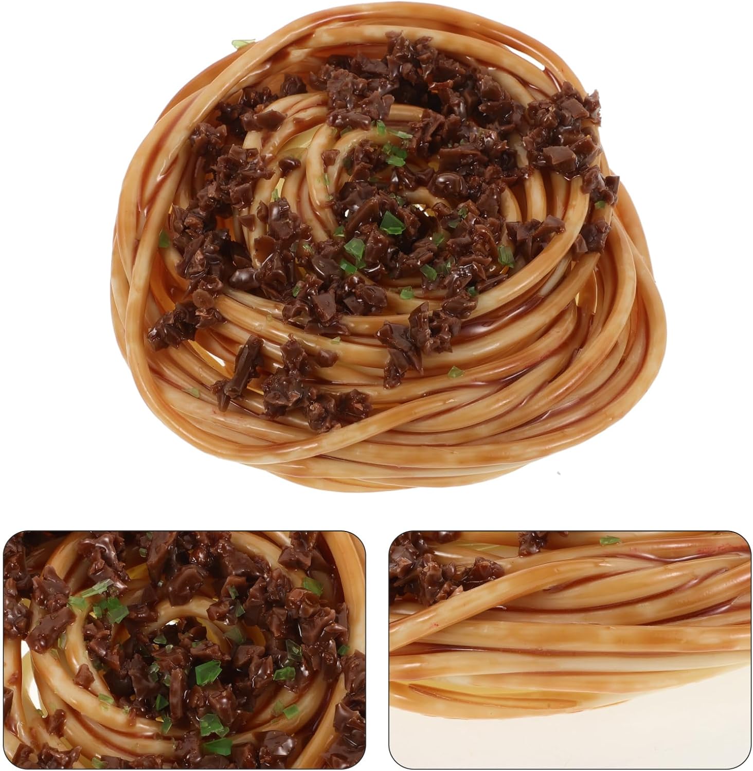 LUOZZY Artificial Spaghetti with Meat Sauce Decorative Food Display Prop