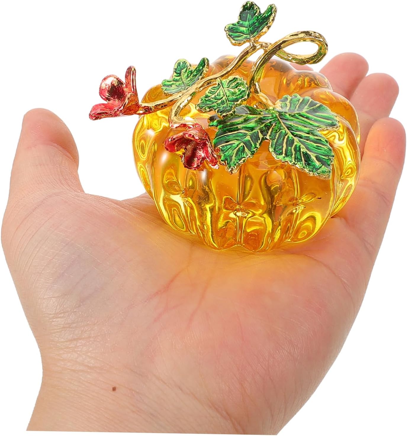 Glass Pumpkin Decor for Halloween Home Display