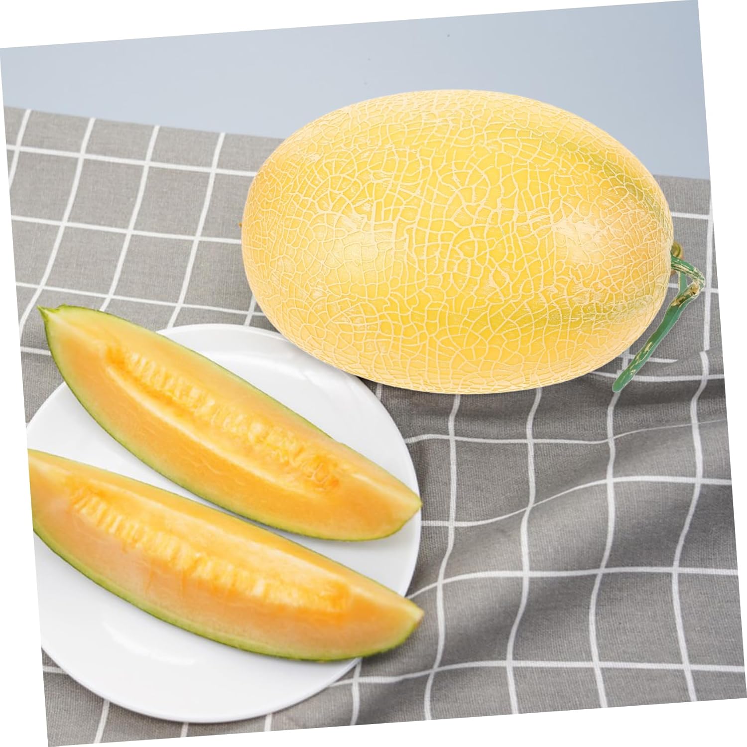 STOBAZA Realistic Artificial Cantaloupe Decor Prop