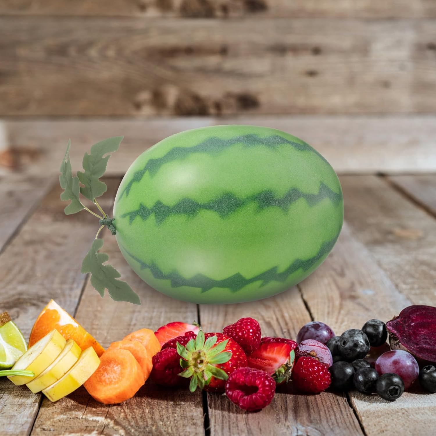 VOSAREA Realistic Artificial Watermelon Statue