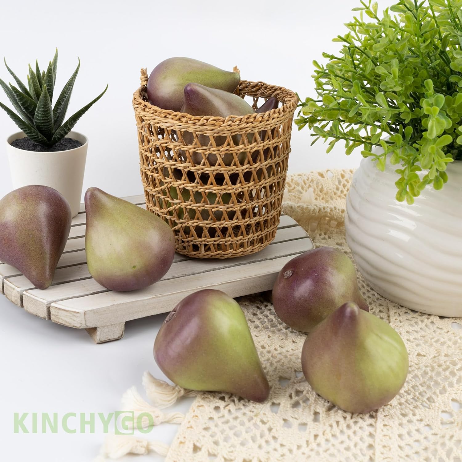 12 Pack Artificial Figs Realistic Fake Fruit Decor