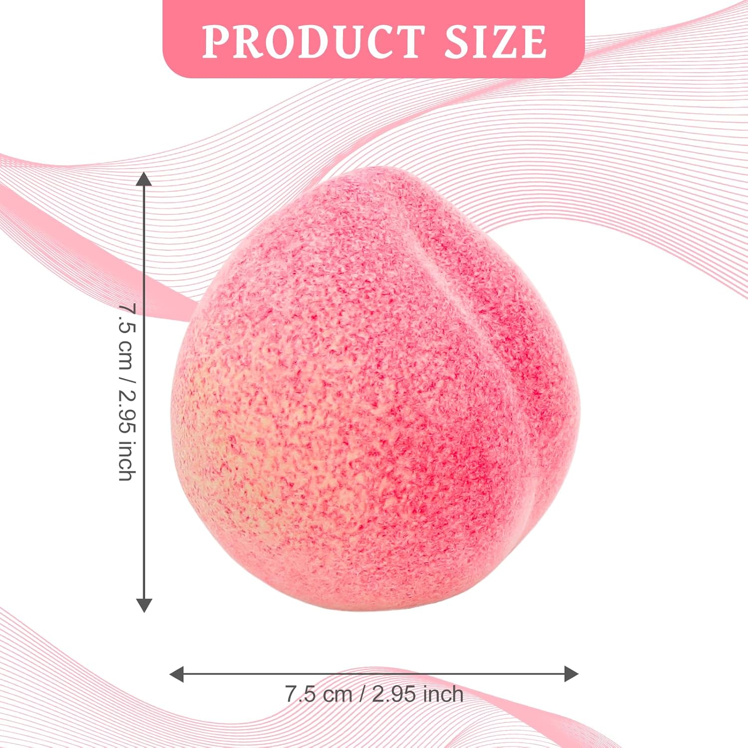 6PCS Artificial Peach Decorations for Home Kitchen Wedding Party