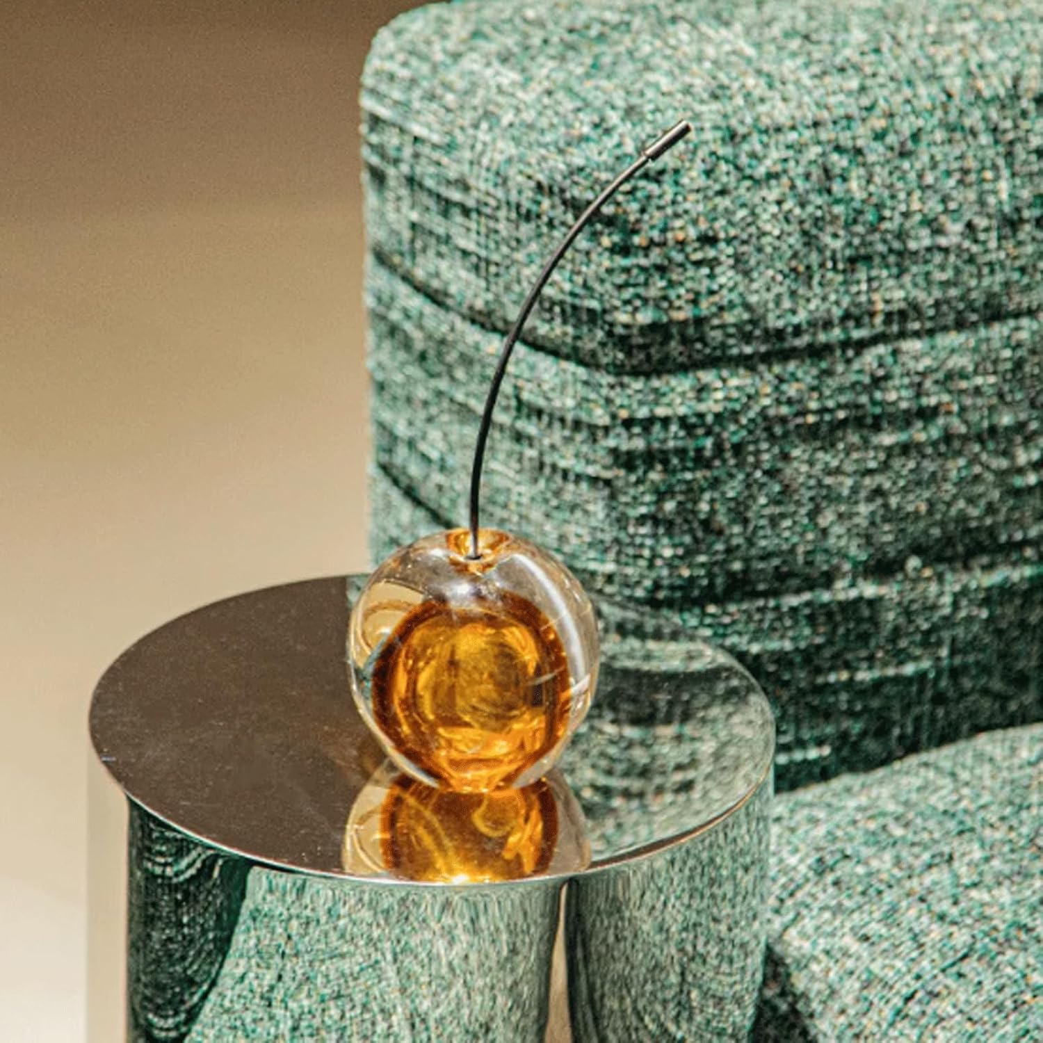Crystal Glaze Artificial Cherry Sculpture Home Decor