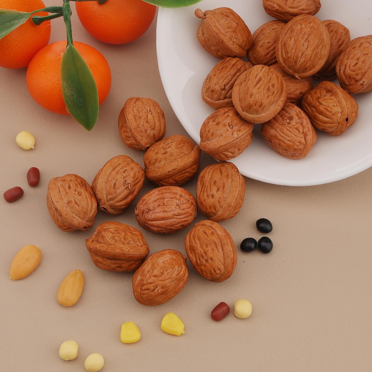 Gresorth 40pcs Artificial Walnut Display Decoration