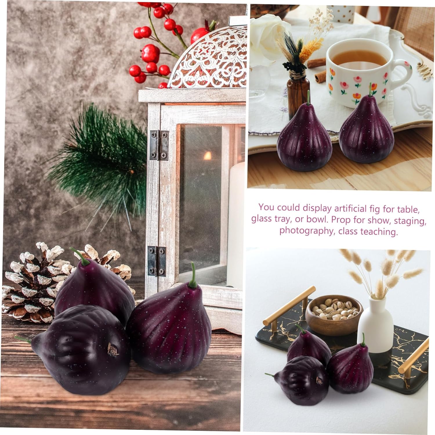 Zerodeko 9pcs Realistic Artificial Fig Ornaments