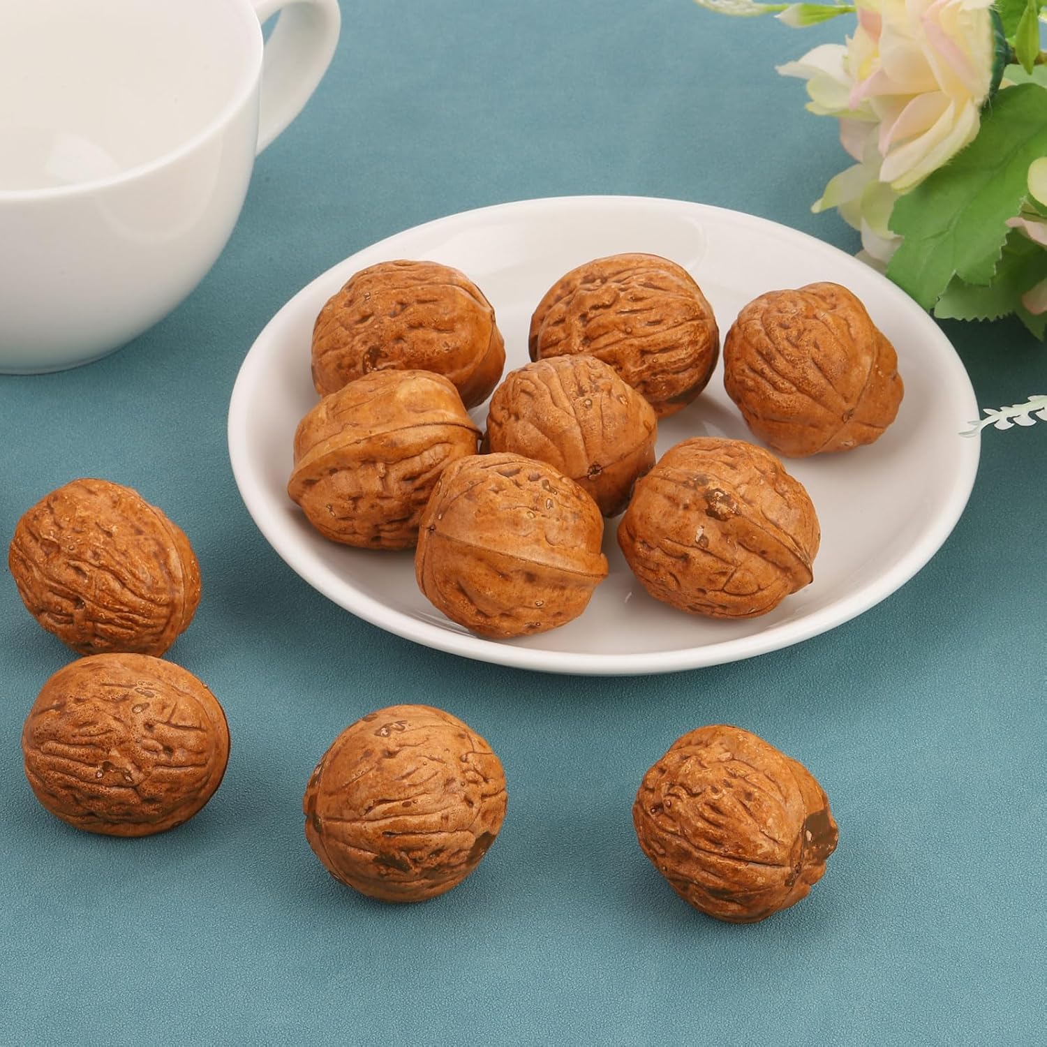 Uxcell 20PCS Artificial Walnut Decorations