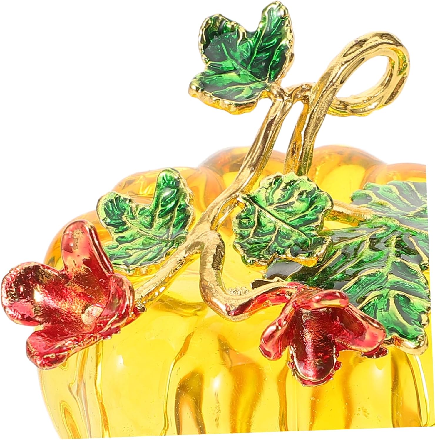 Glass Pumpkin Decor for Halloween Home Display