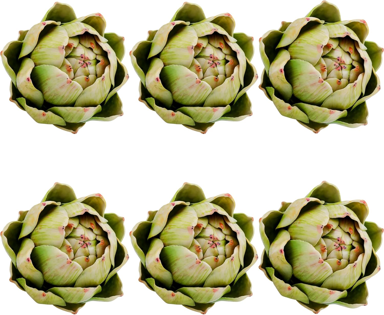 6-Pack Realistic Artificial Artichokes Decorations