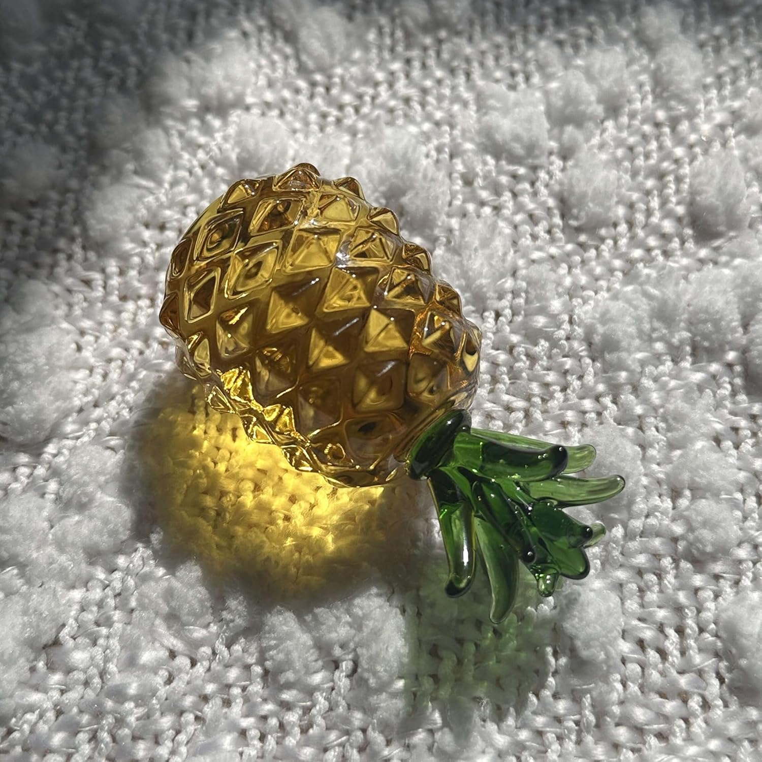 MEUNEAR Glass Pineapple Figurine Decorative Craft