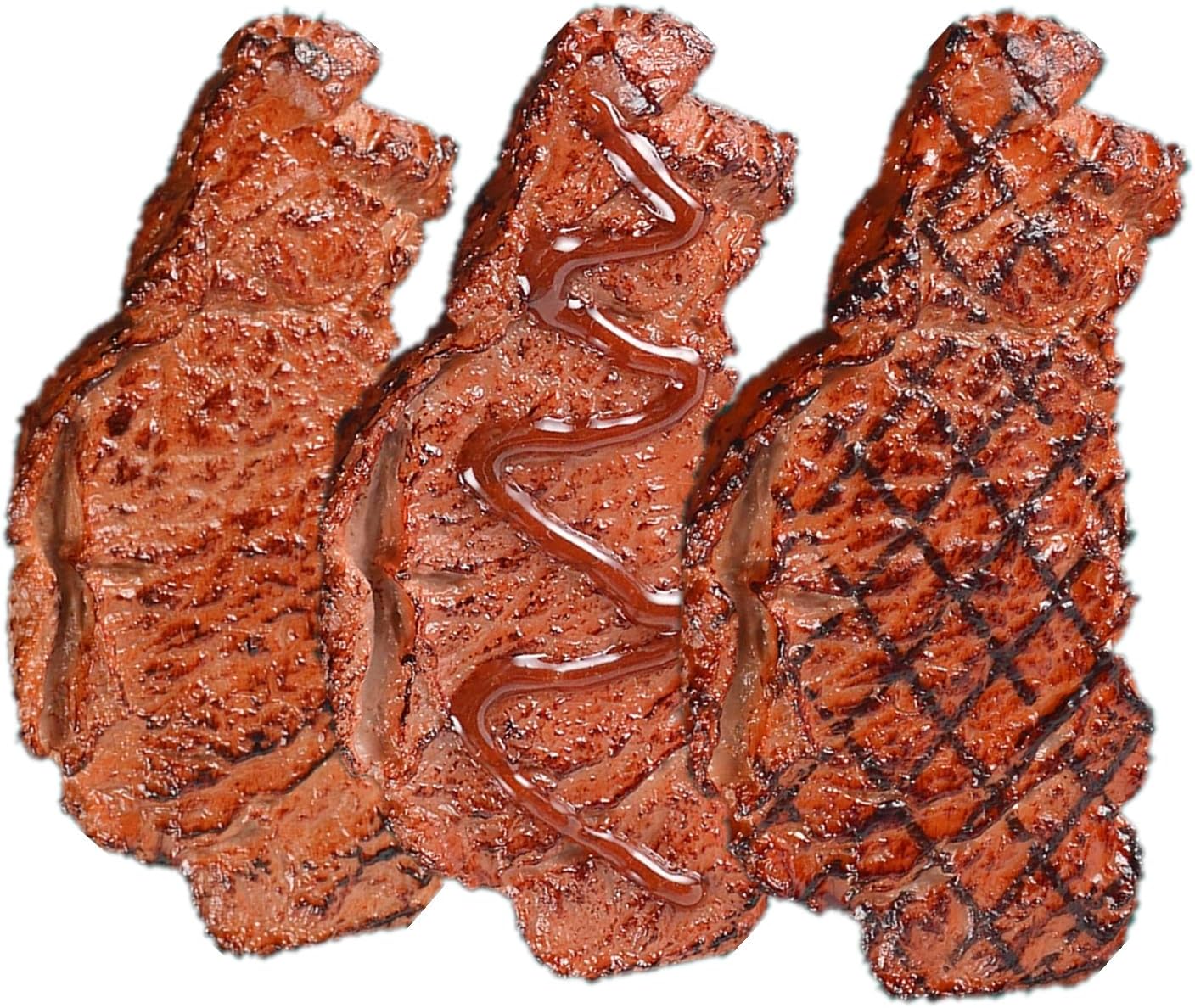 3PCS Artificial Steak for Kitchen Display and Photography Props