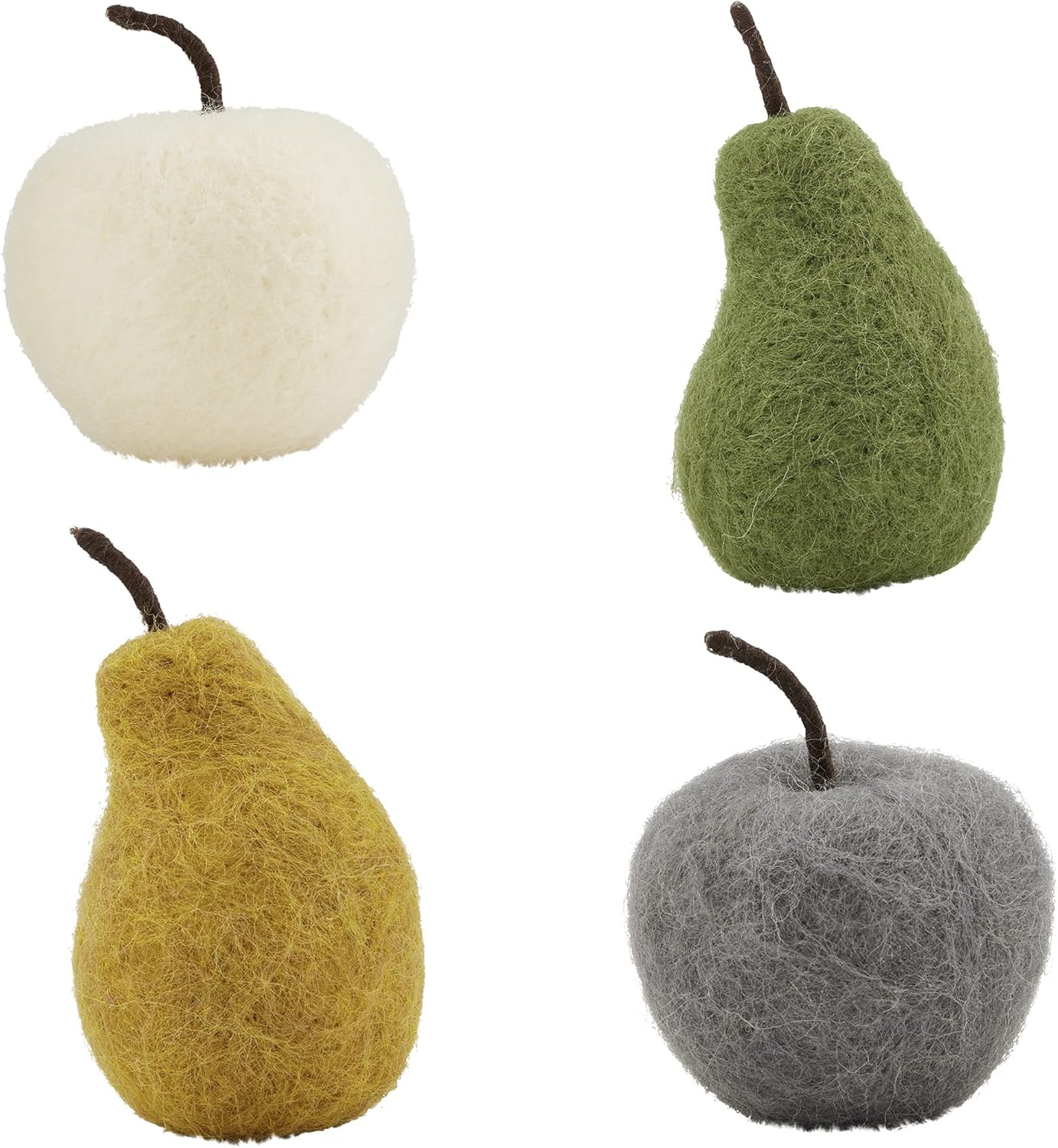 Mud Pie Felt Yellow Pear Decor