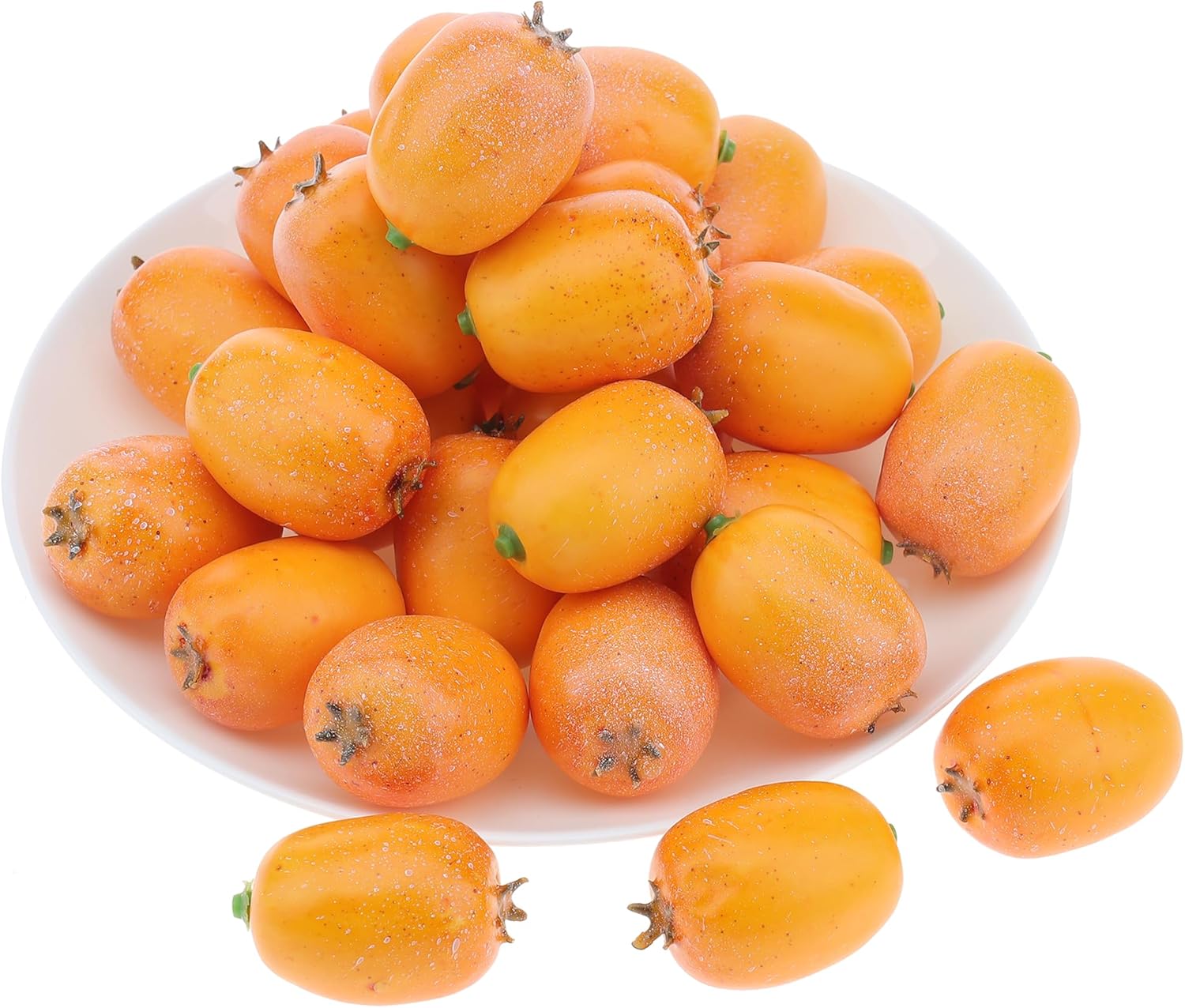 20Pcs Artificial Loquat Fruit Decor DIY Home Kitchen Photography