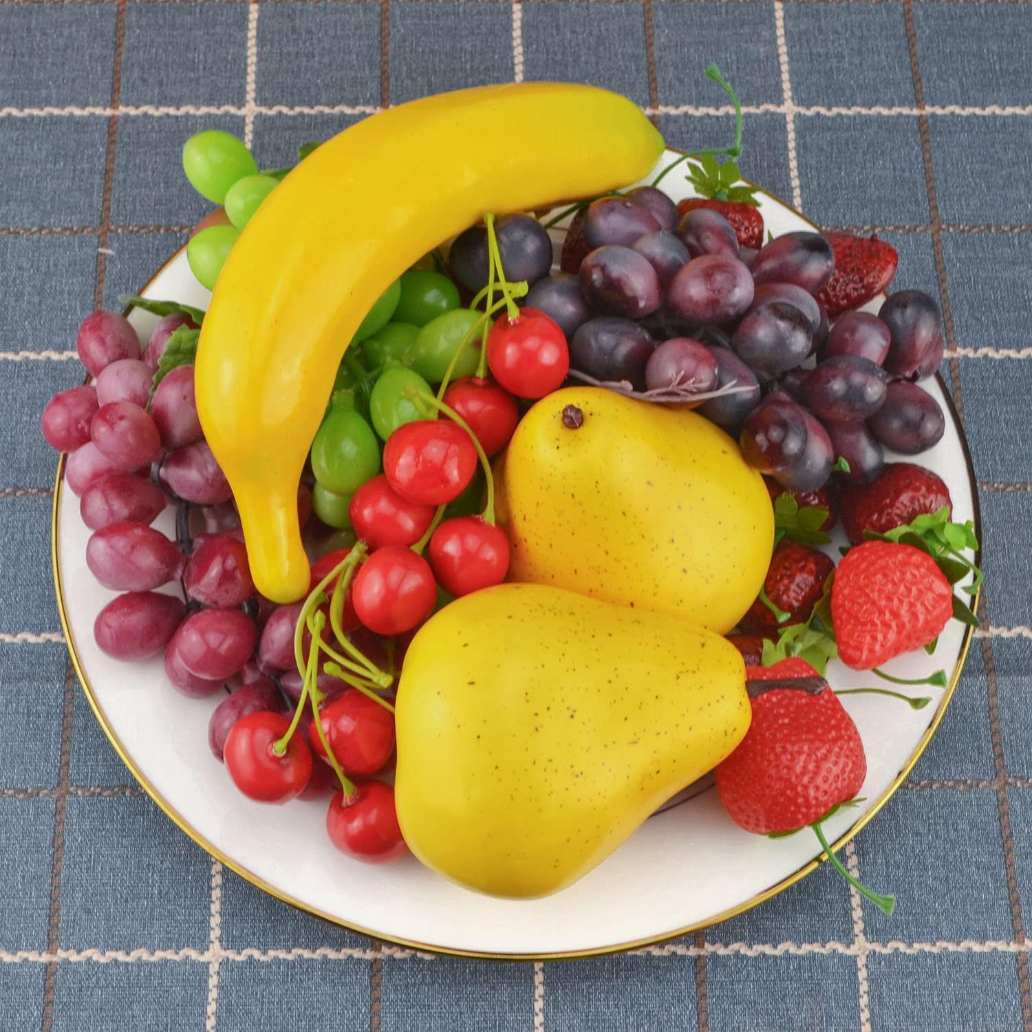 JEDFORE Artificial Yellow Bananas 12pc Lifelike Decoration
