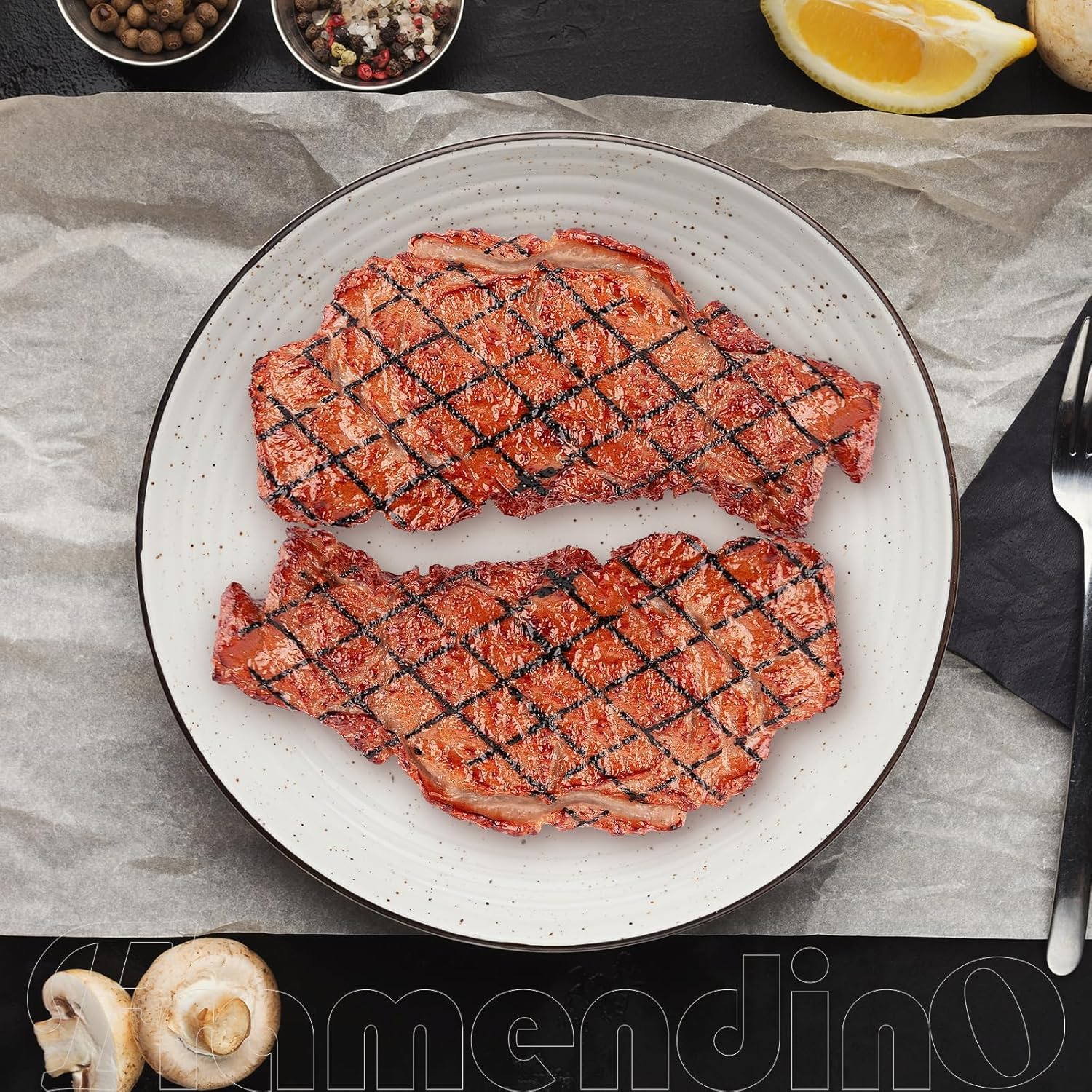 Framendino 2 Pack Artificial Steak for Display and Photography