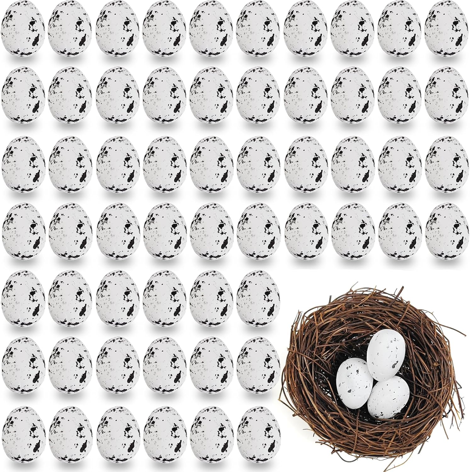 GXXMEI 102PCS Foam Bird Eggs DIY Easter Decorations