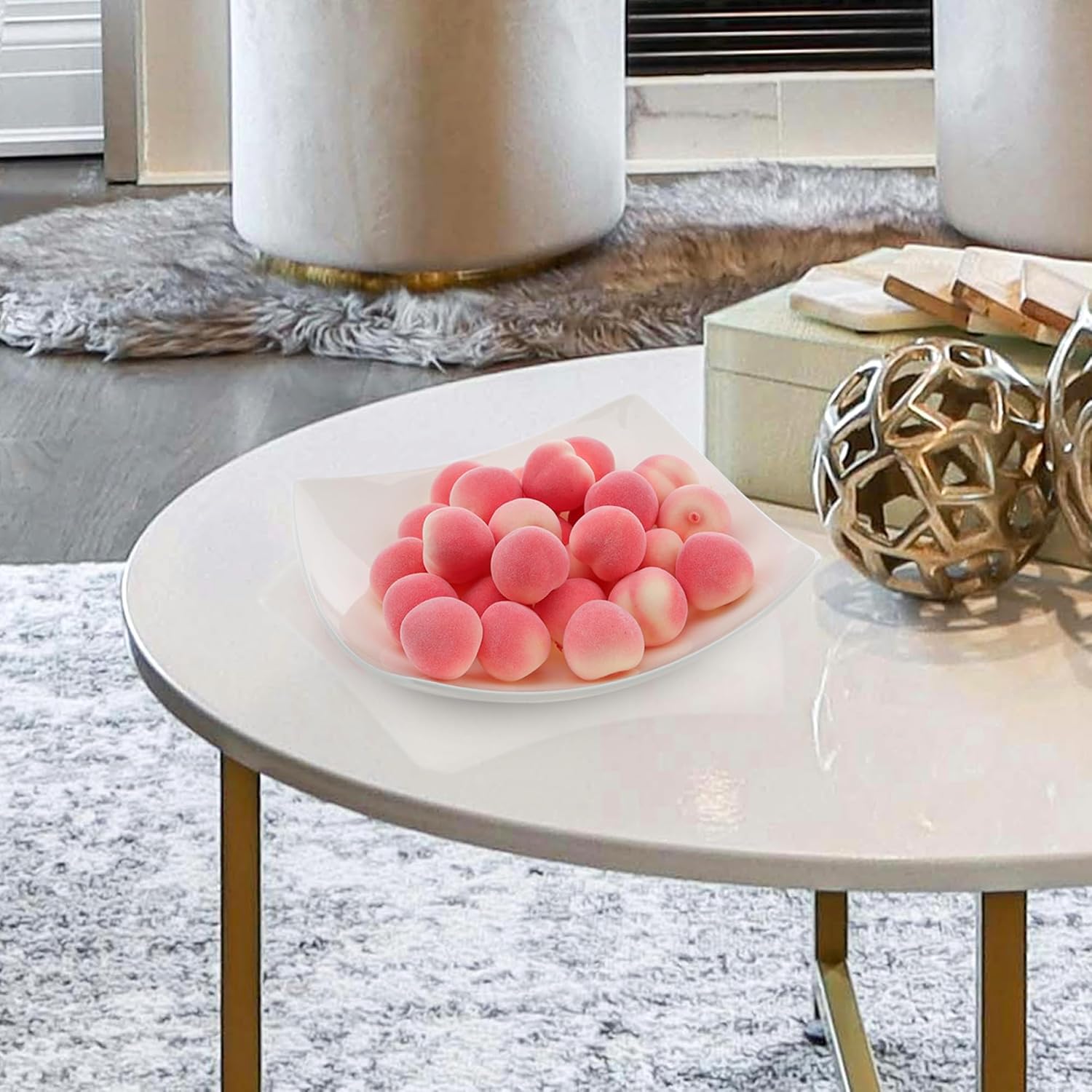 27 Pcs Mini Artificial Peach Fruits for Decoration