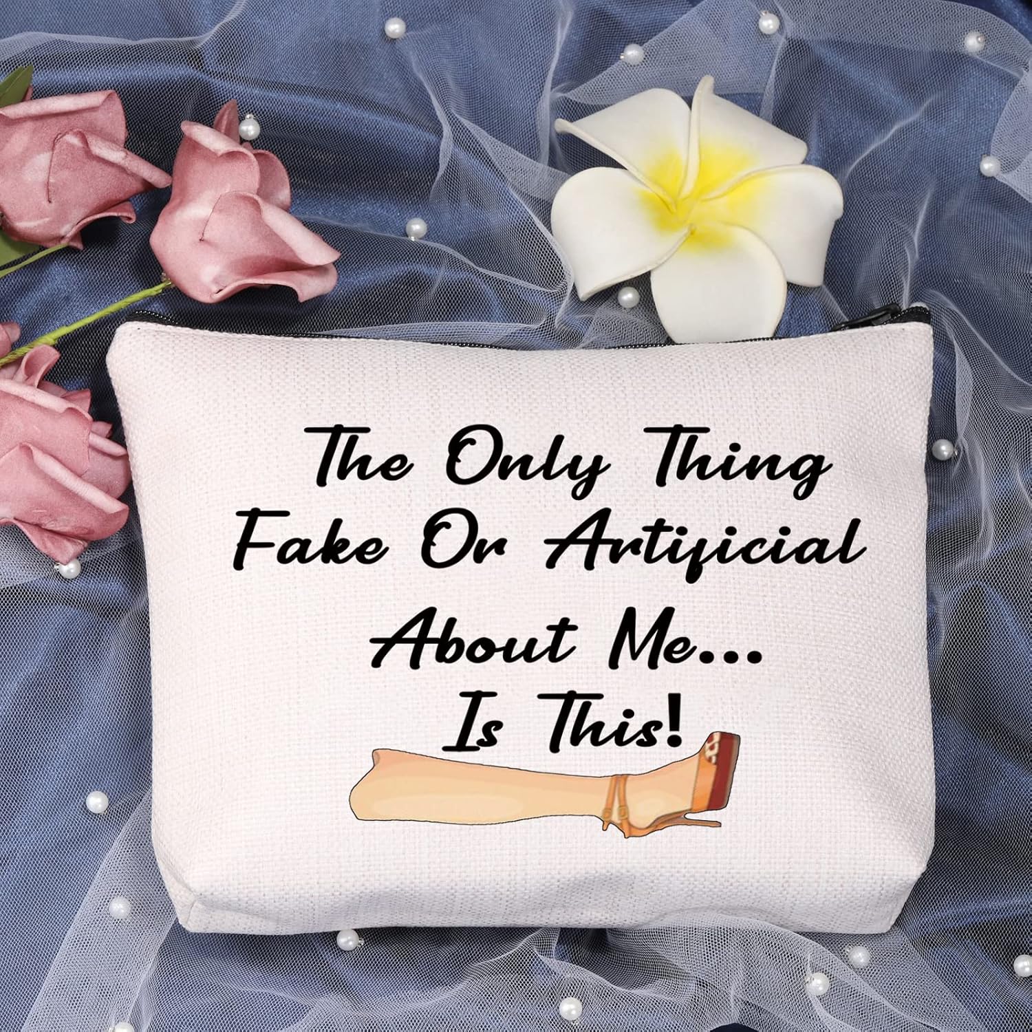 LEVLO Funny Housewives Makeup Bag with Words