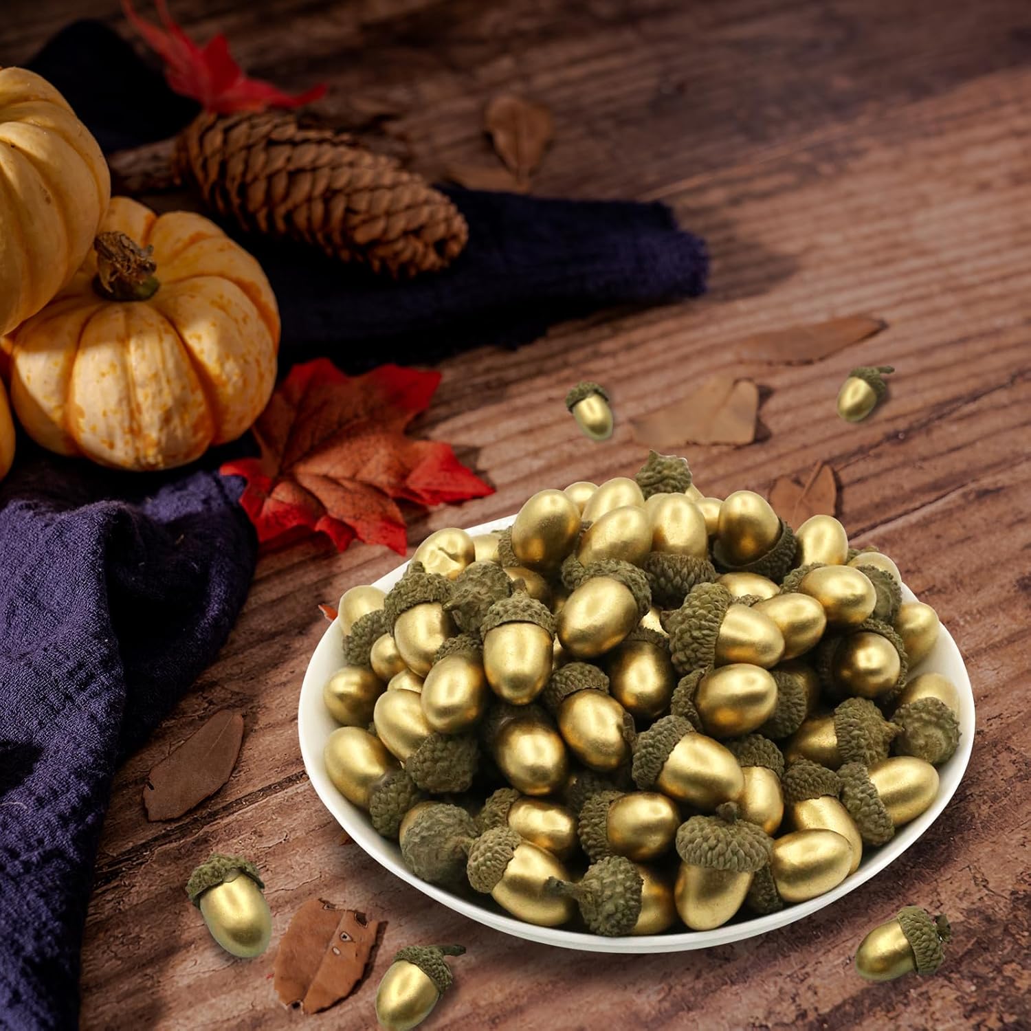 60PCS Artificial Acorns Fall Decor Vase Filler