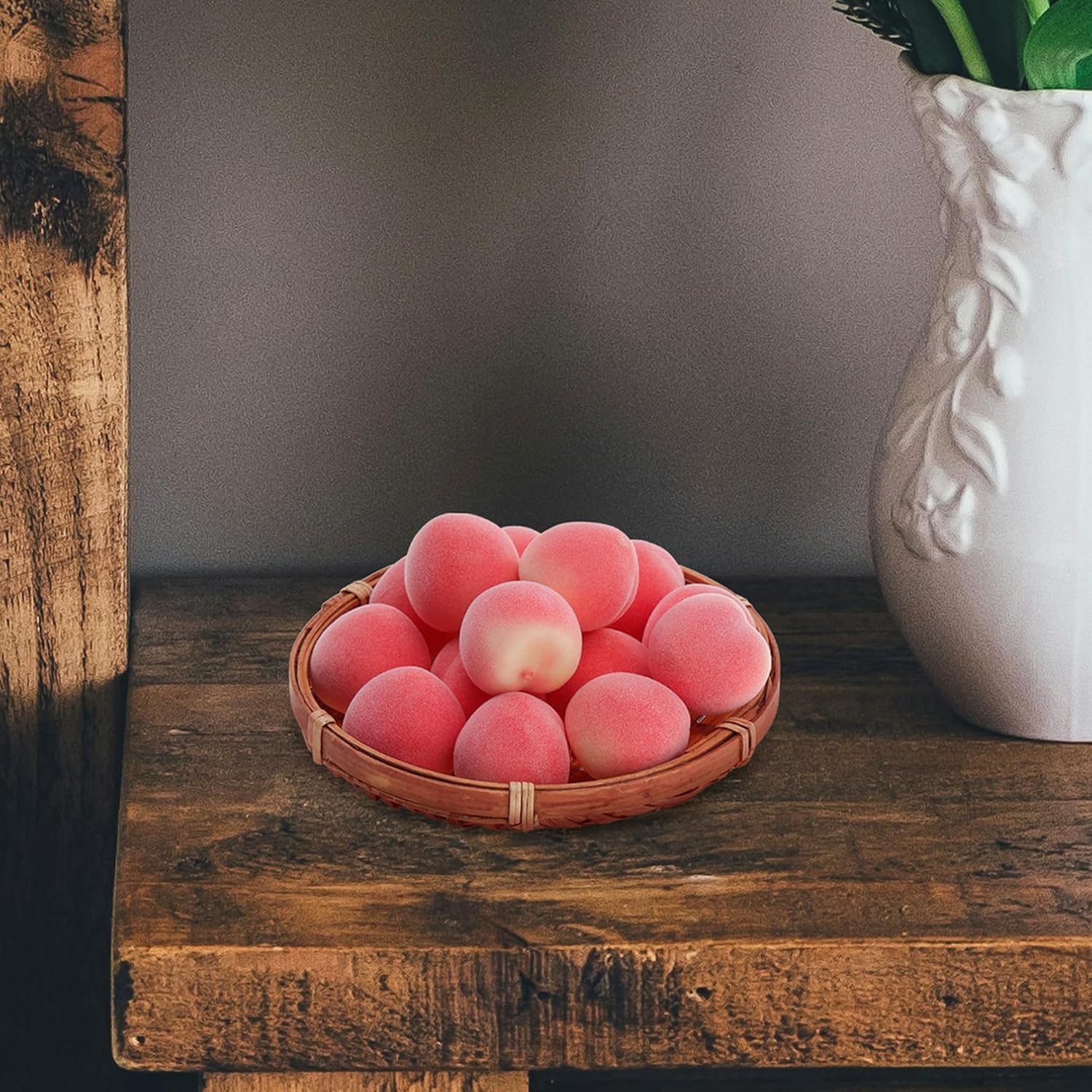 27 Pcs Mini Artificial Peach Fruits for Decoration