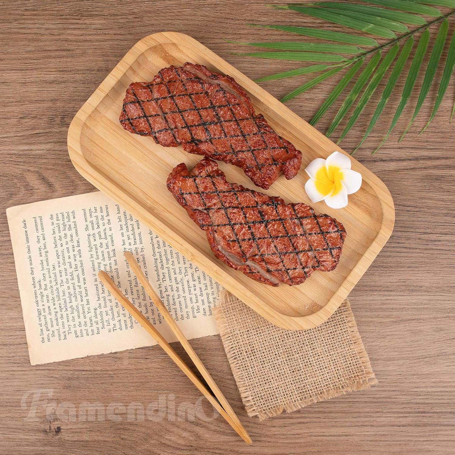 Framendino 2 Pack Artificial Steak for Display and Photography
