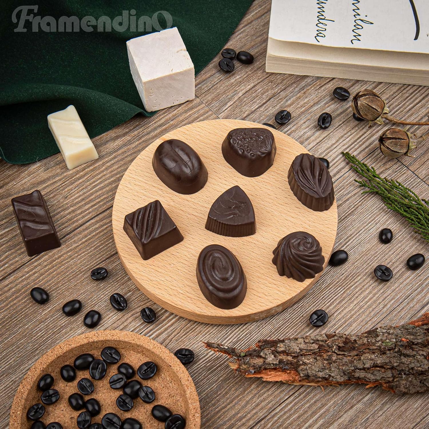 Framendino 24 Pack Artificial Chocolate Display Models