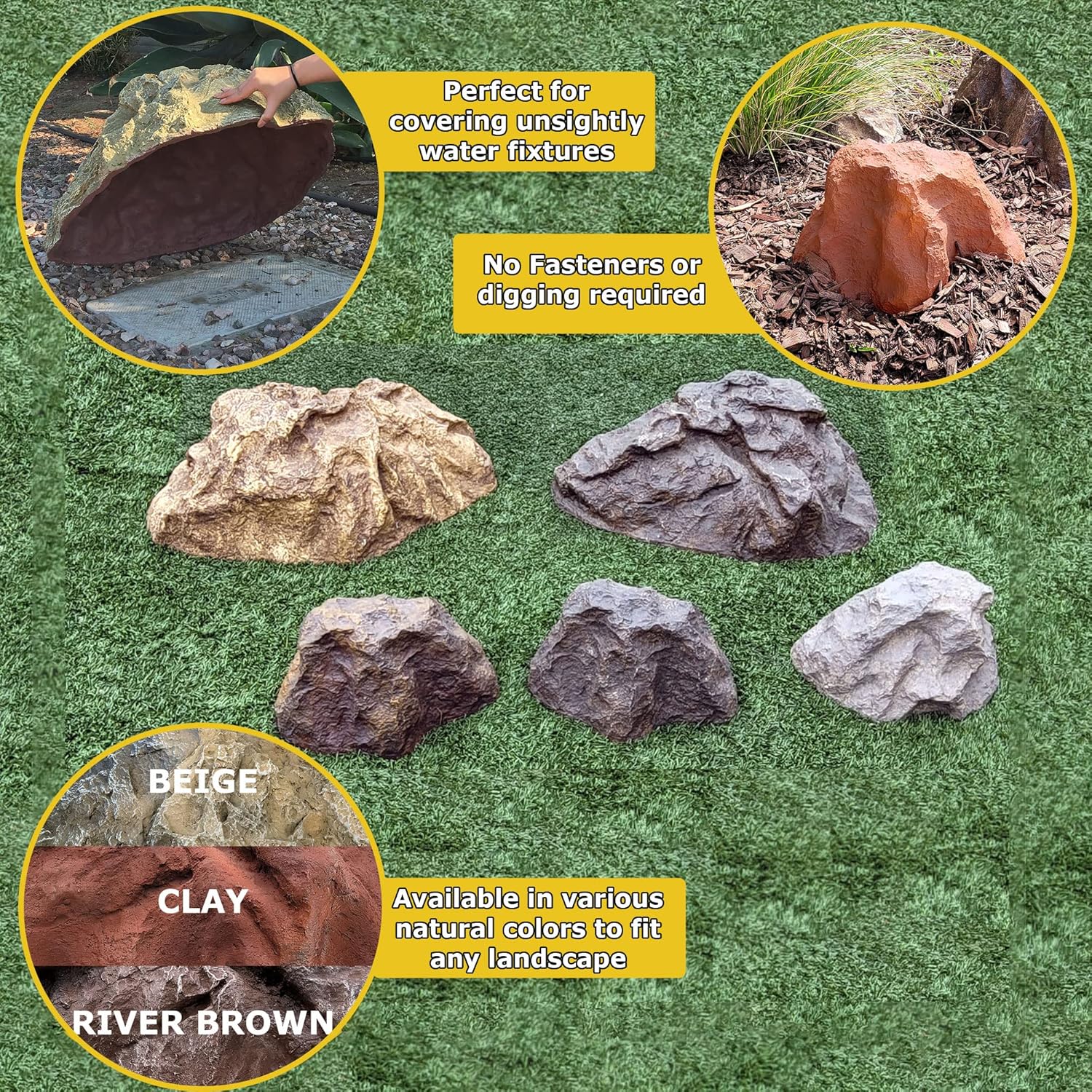 FOREVER BAMBOO Artificial Rock Pump Cover